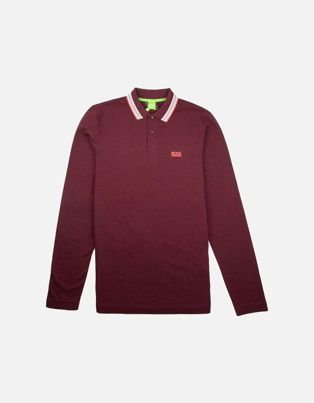 Plisy 1 Long Sleeve Polo Burgundy, 3 of 2