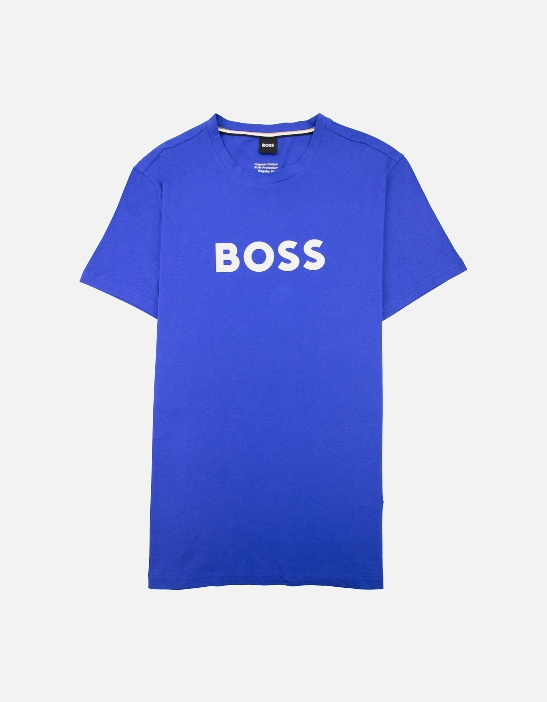 Organic-cotton T-shirt With Contrast Logo Elec Blue, 5 of 4