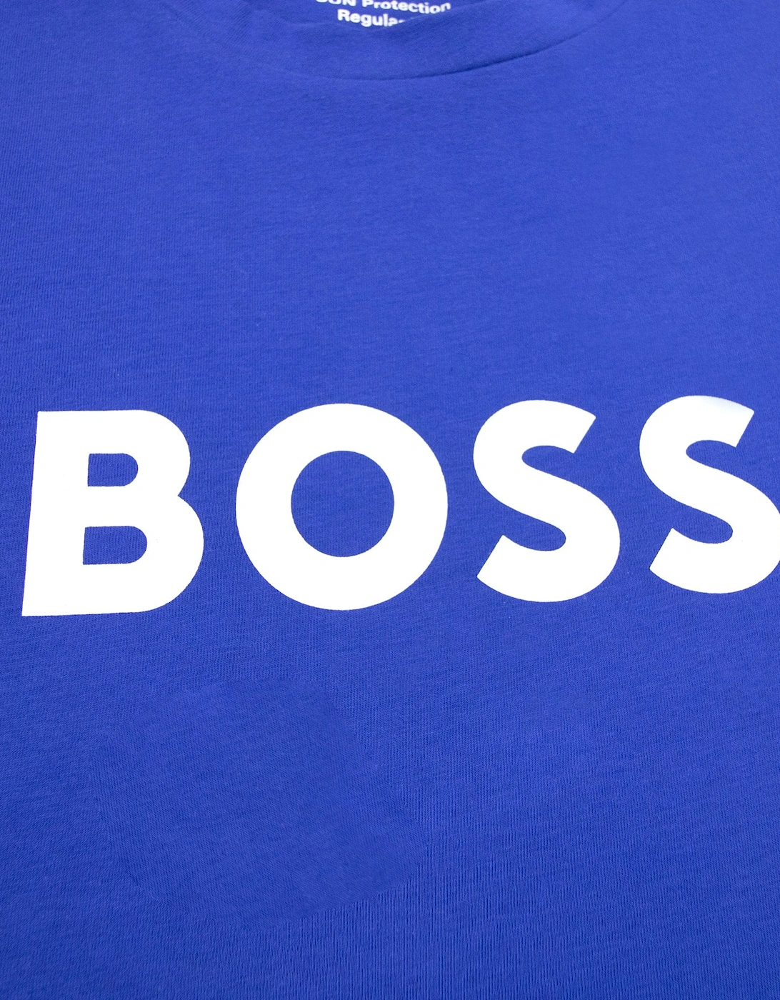 Organic-cotton T-shirt With Contrast Logo Elec Blue