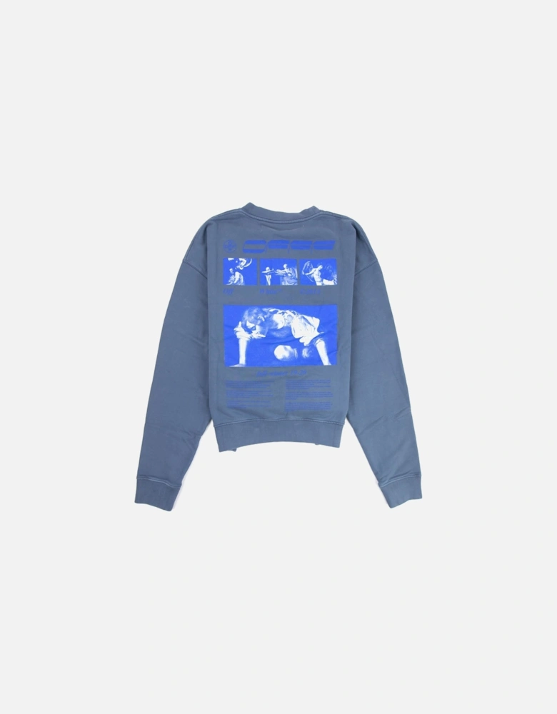 Off White Hardcore Caravaggio Oversized Sweatshirt Indigo Blue