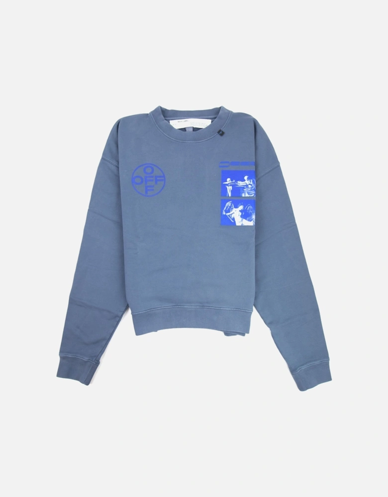 Off White Hardcore Caravaggio Oversized Sweatshirt Indigo Blue