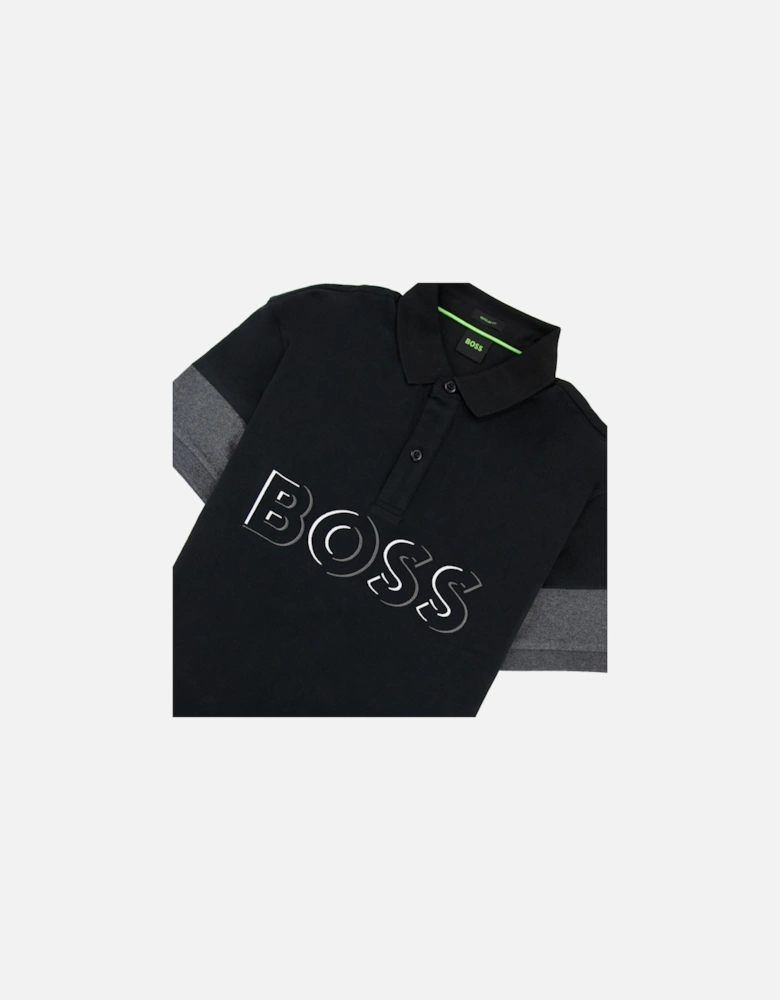 Pavel Embroidered Logo Polo Black 001
