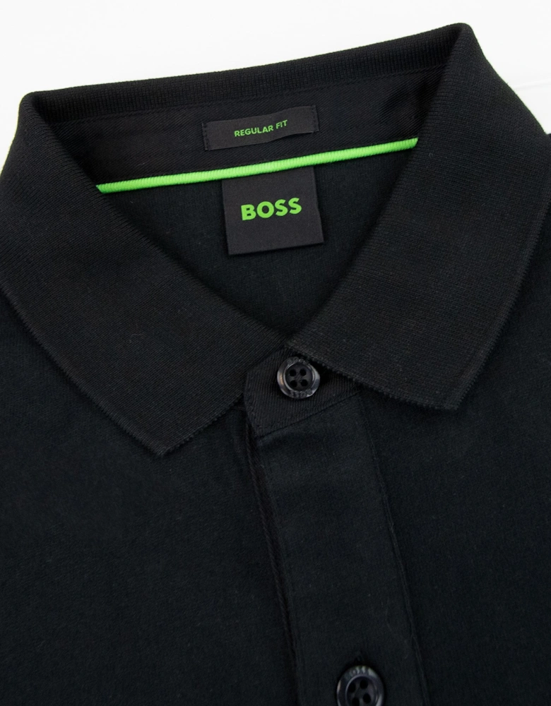 Pavel Embroidered Logo Polo Black 001