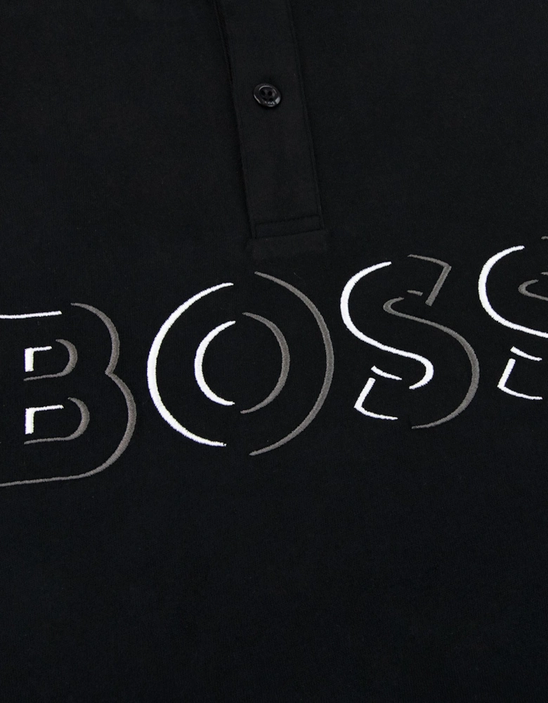 Pavel Embroidered Logo Polo Black 001