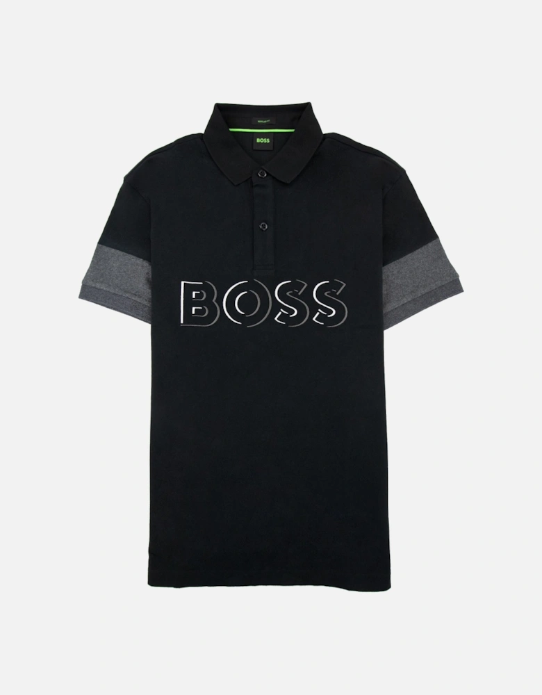 Pavel Embroidered Logo Polo Black 001