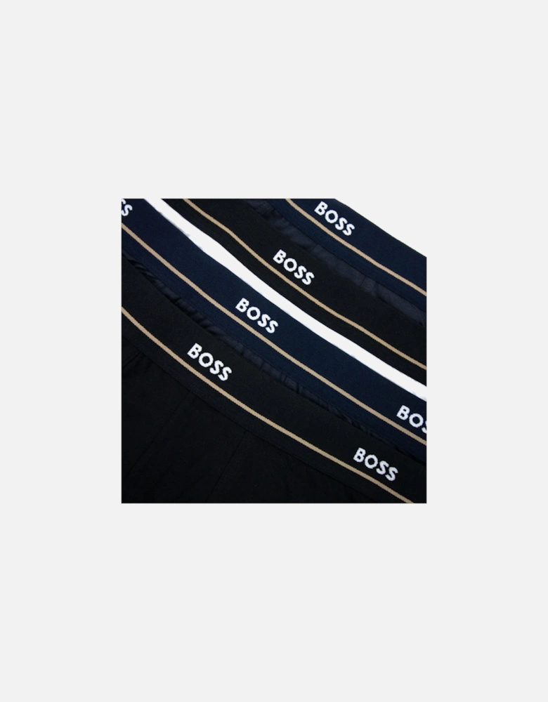 5 Pack Stretchy Waist Band Logo Trunks Navy/black