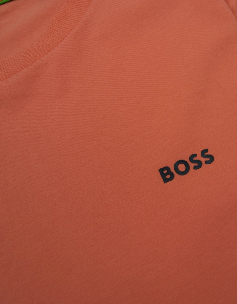 Tee Contrast Logo T Shirt Orange 650