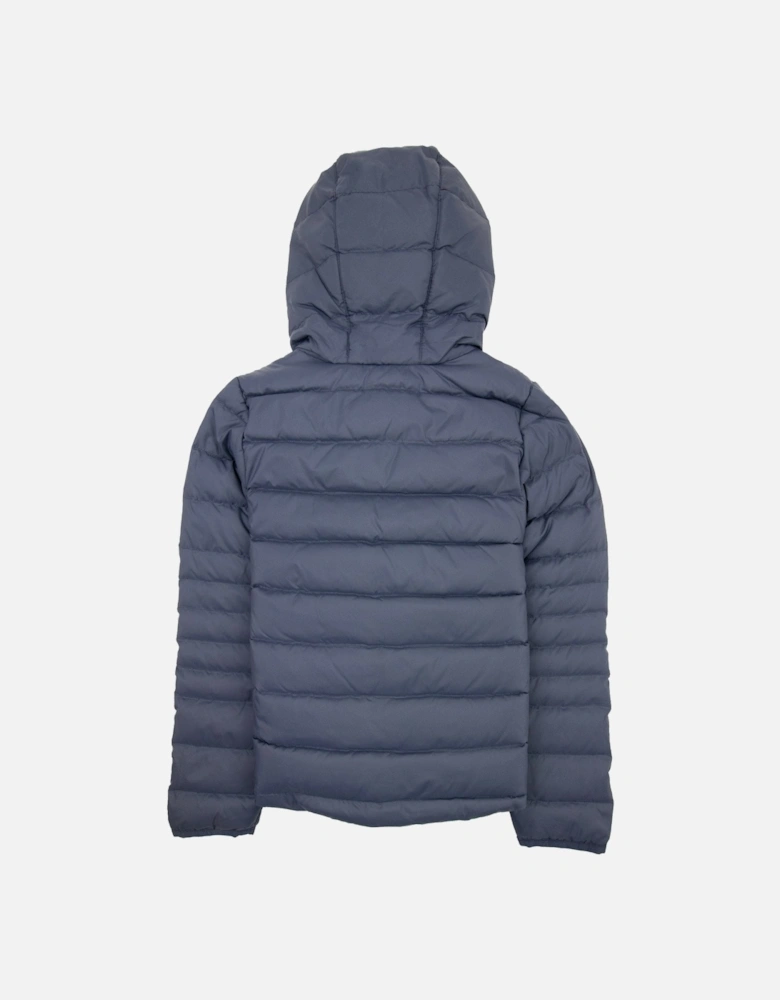 Kids Logo Print Puffa Jacket Navy