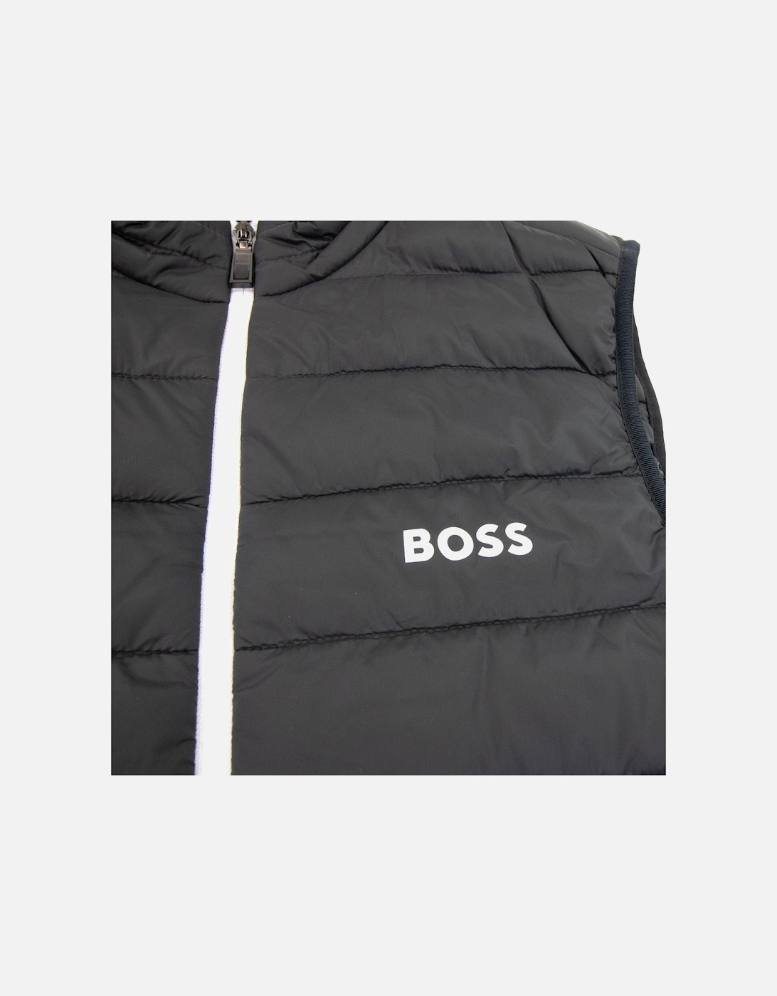 V Thor Logo Detail Water Repellent Gilet Black 002