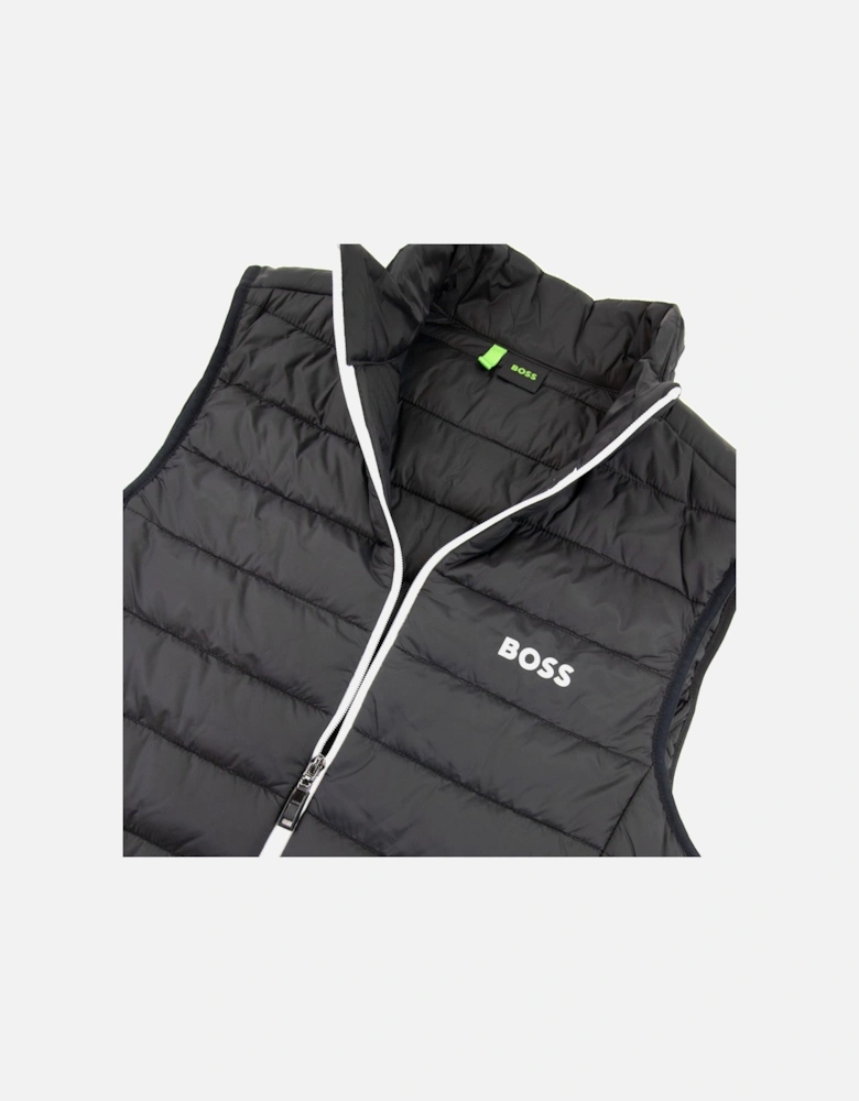 V Thor Logo Detail Water Repellent Gilet Black 002