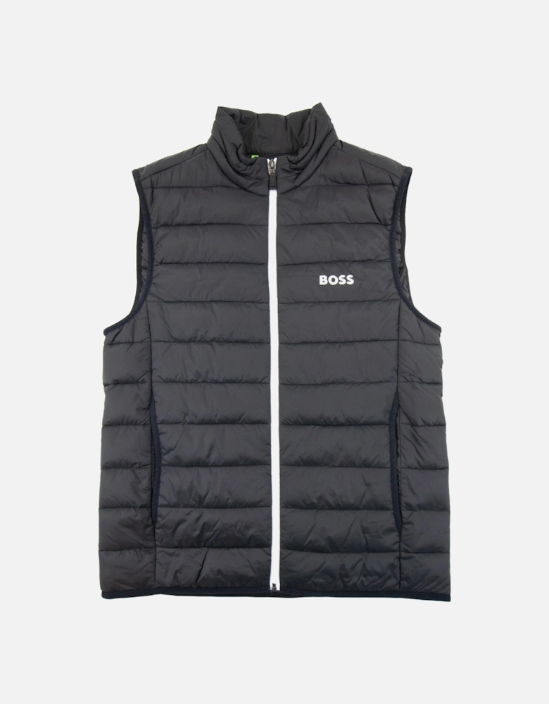 V Thor Logo Detail Water Repellent Gilet Black 002