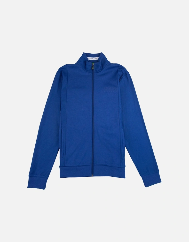 Full Zip Funnel Neck Cardigan Royal Blue