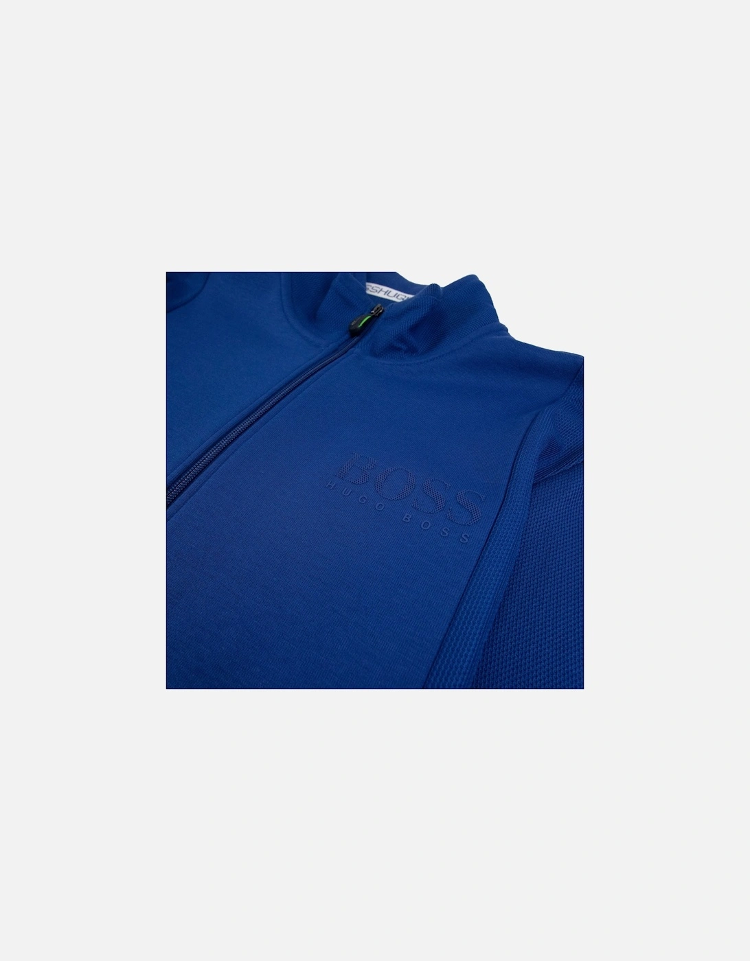 Full Zip Funnel Neck Cardigan Royal Blue