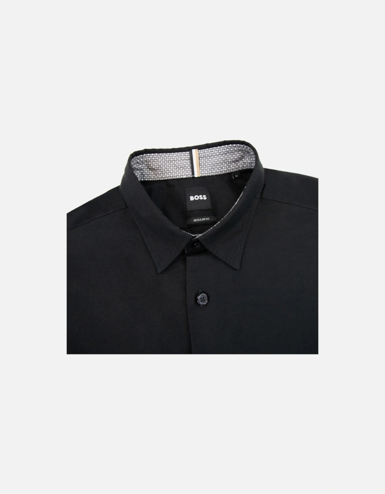 Regular-fit Shirt In Brushed-cotton Flannel Black 001