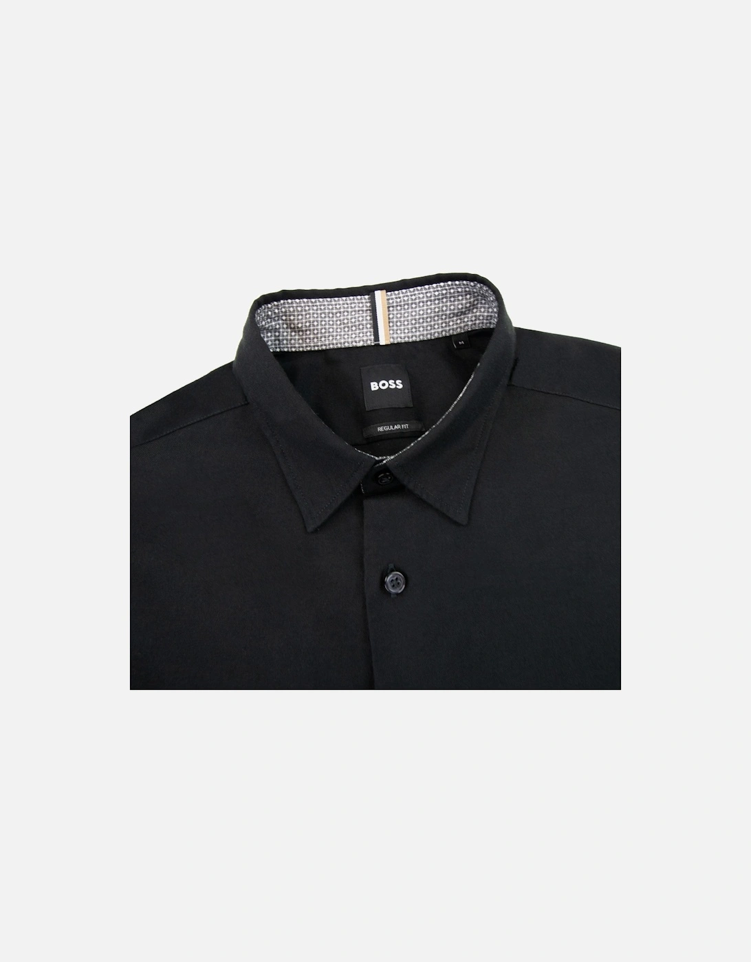 Regular-fit Shirt In Brushed-cotton Flannel Black 001