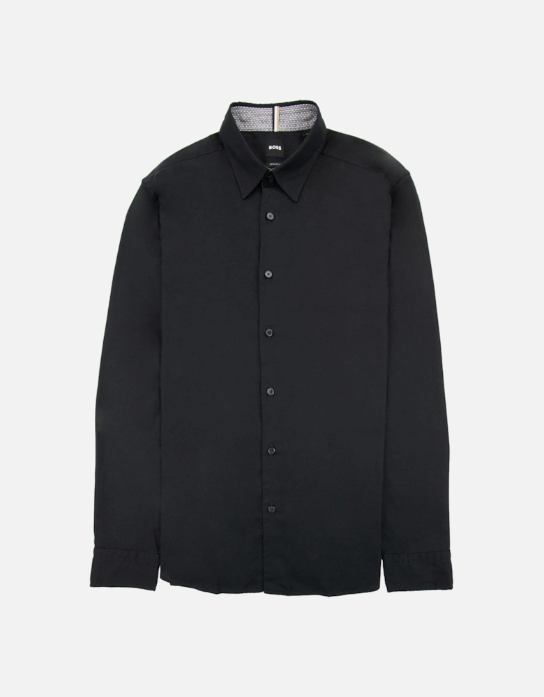 Regular-fit Shirt In Brushed-cotton Flannel Black 001
