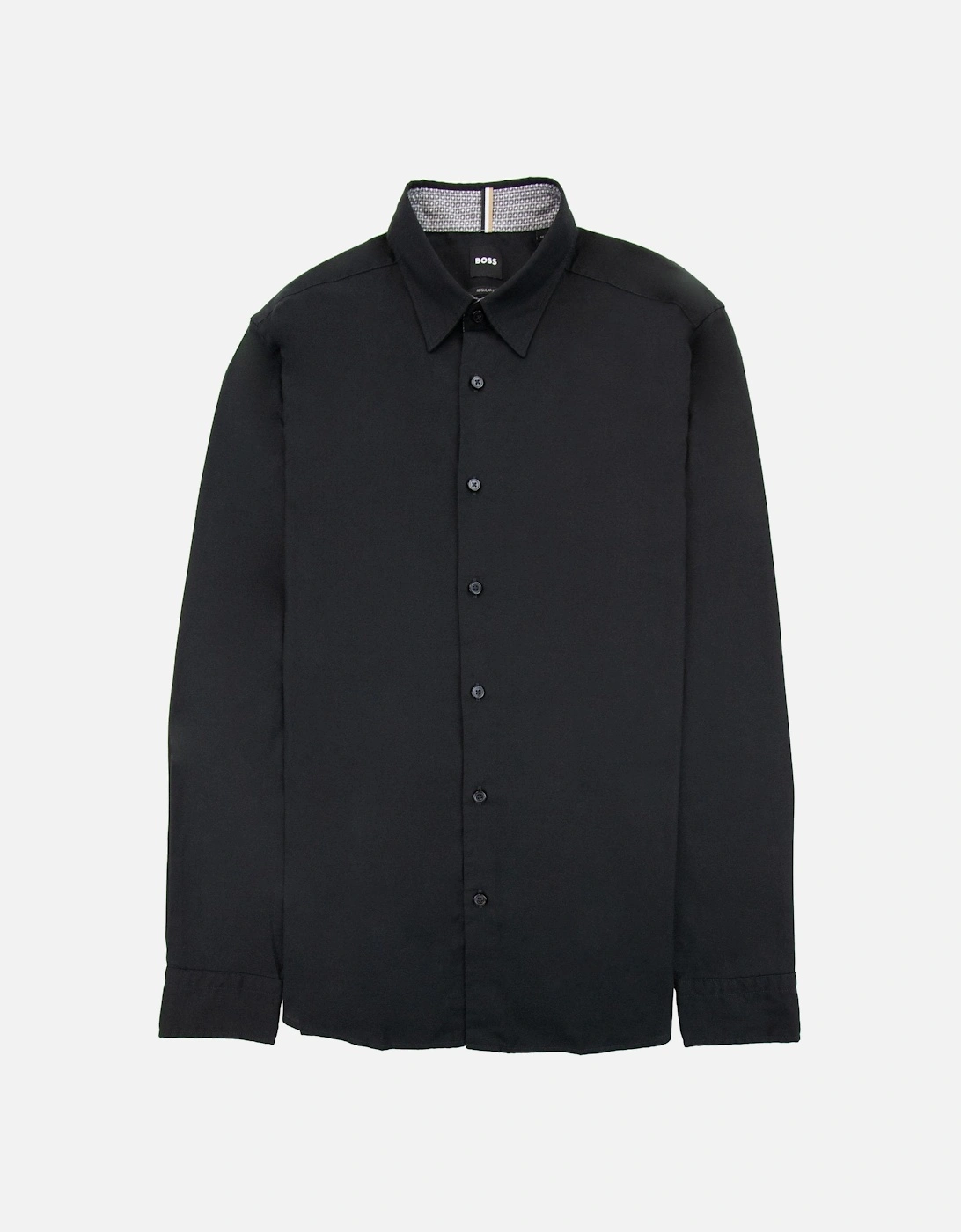 Regular-fit Shirt In Brushed-cotton Flannel Black 001, 4 of 3