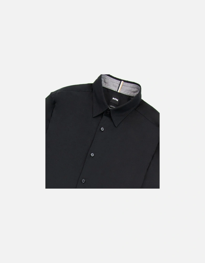 Regular-fit Shirt In Brushed-cotton Flannel Black 001
