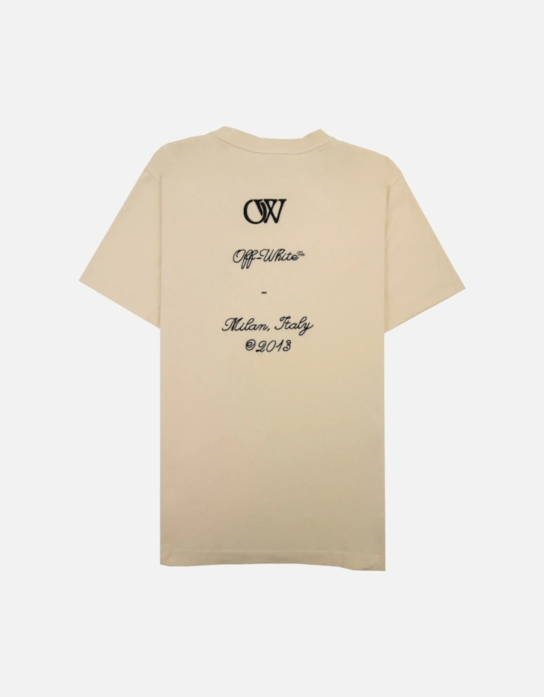 Off White 23 Logo Slim S/s T Shirt Angora Black