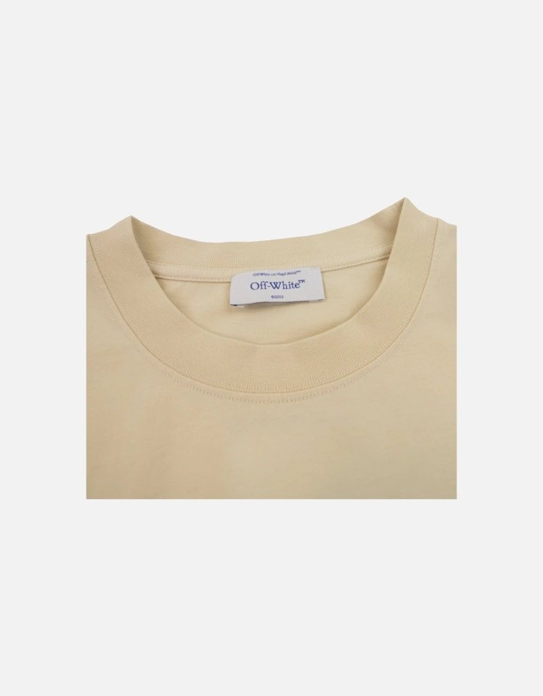 Off White 23 Logo Slim S/s T Shirt Angora Black