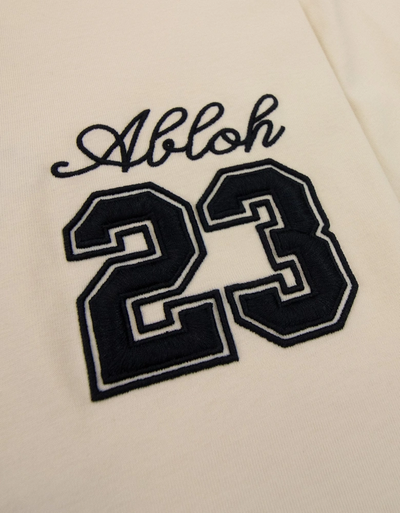 Off White 23 Logo Slim S/s T Shirt Angora Black