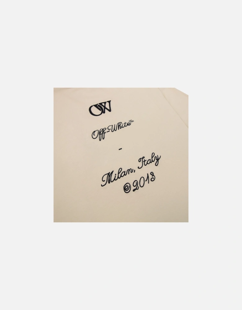 Off White 23 Logo Slim S/s T Shirt Angora Black