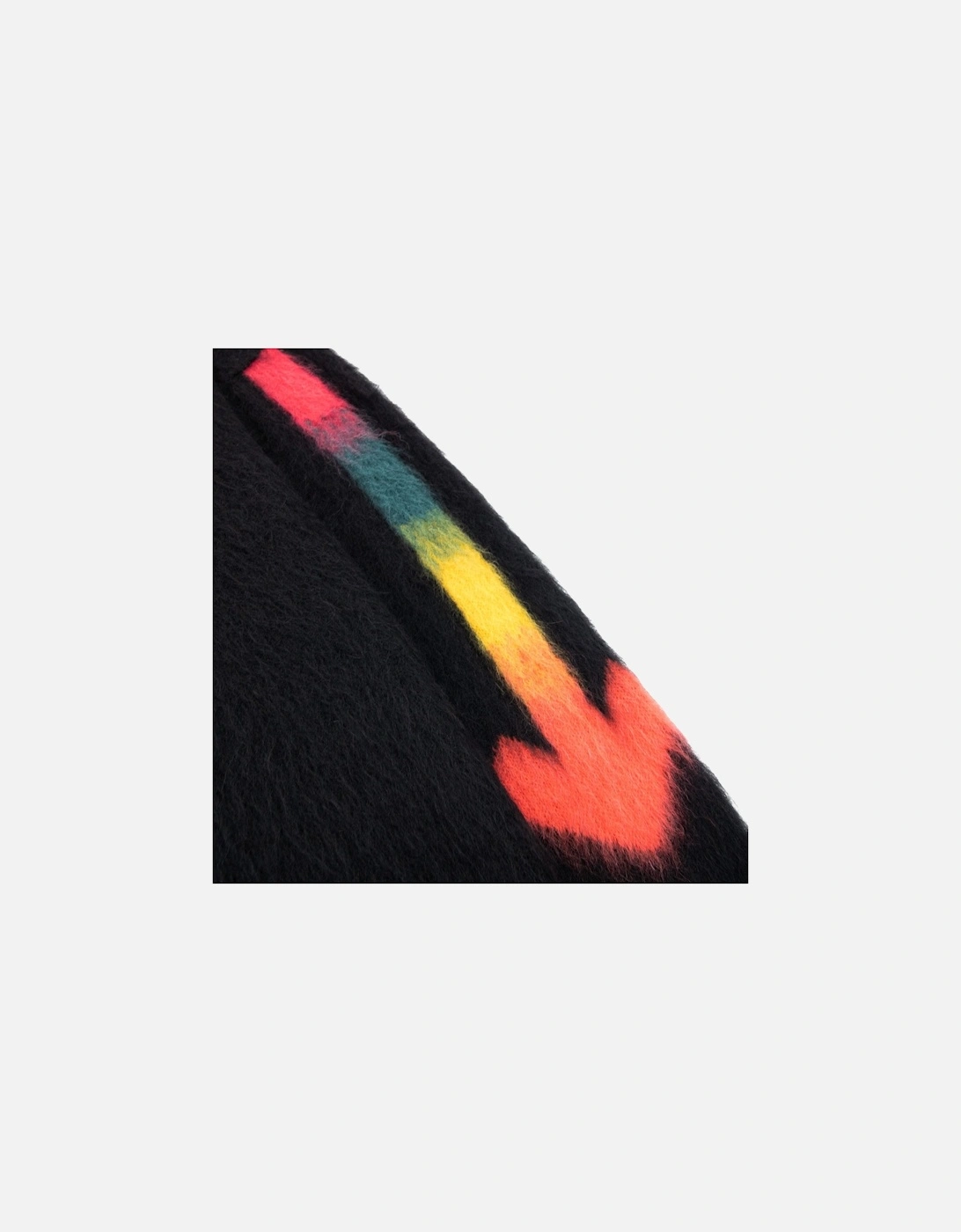 Off White Fuzzy Arrows Crewneck Sweatshirt Black Rain Bow