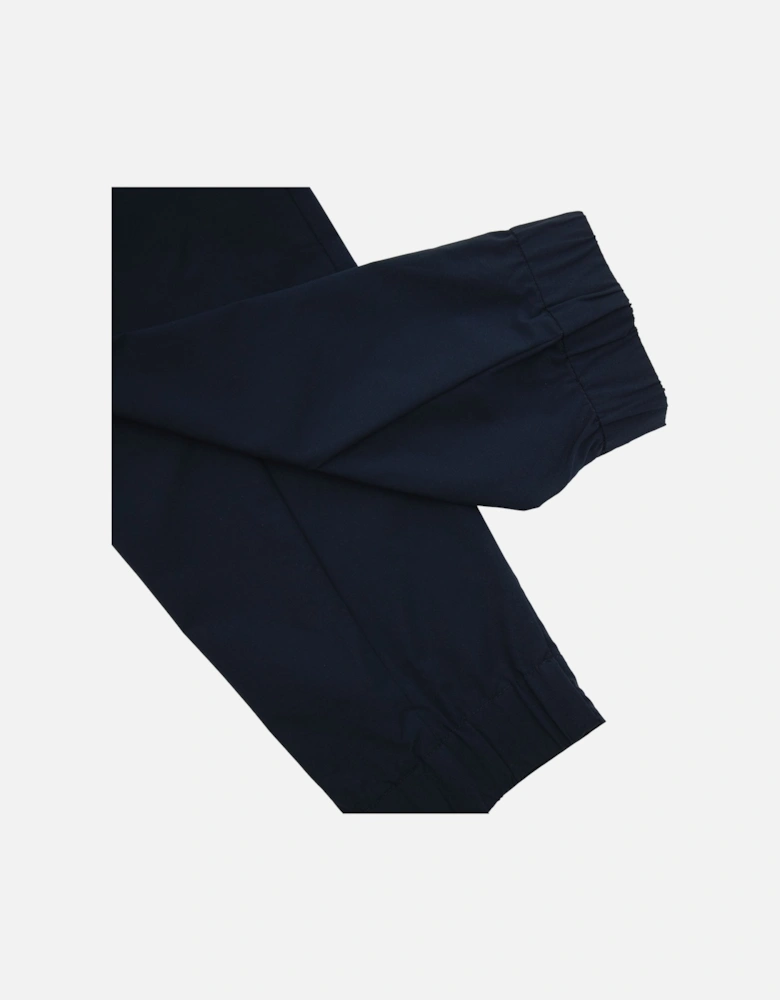 Tapered-fit Trousers In Easy-iron Stretch Poplin Navy 402