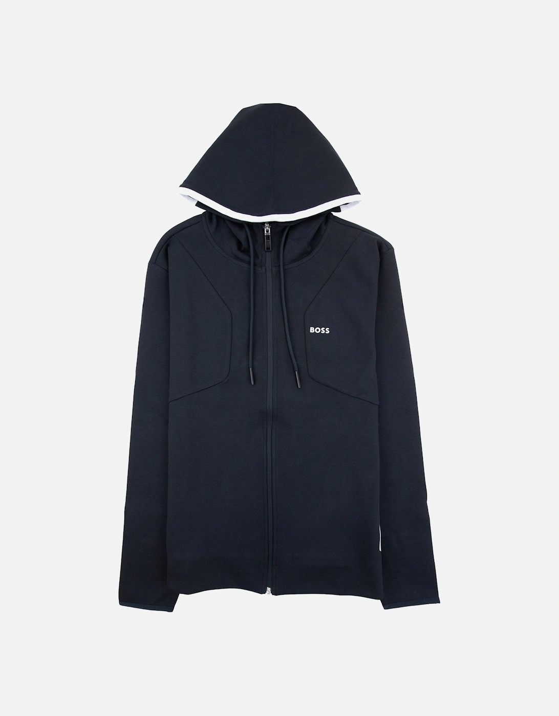 Hd Logo Print Zip Up Hoodie Navy 402, 6 of 5