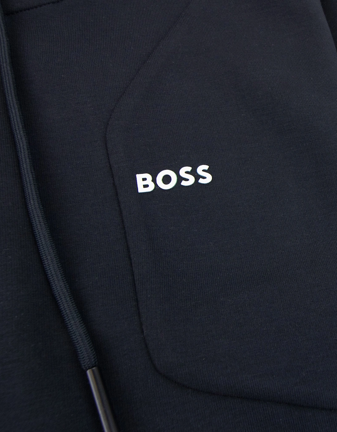 Hd Logo Print Zip Up Hoodie Navy 402