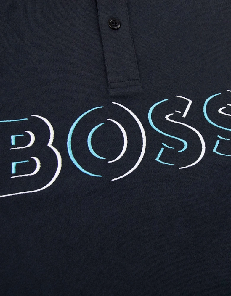 Pavel Embroidered Logo Polo Navy 402