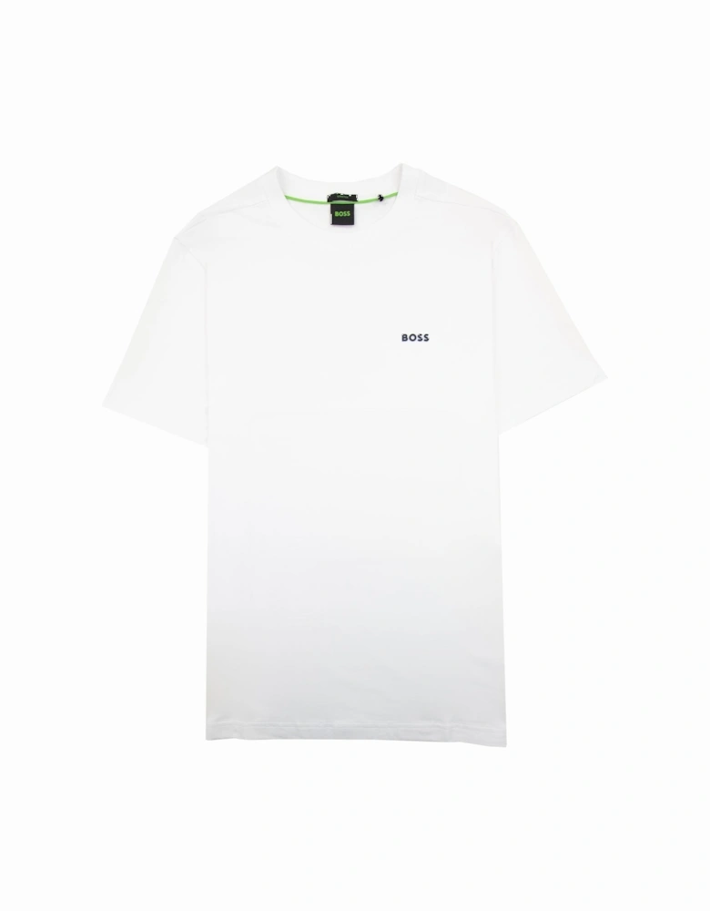 Contrast Printed Logo Tee White 102