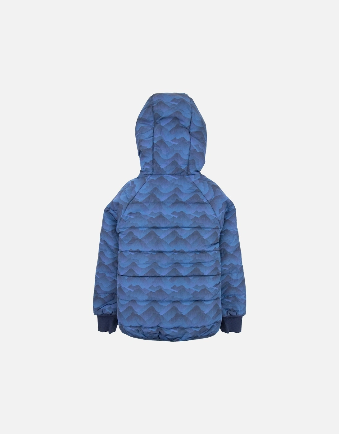 Kids Logo Print Camo Down Jacket Navy Blue