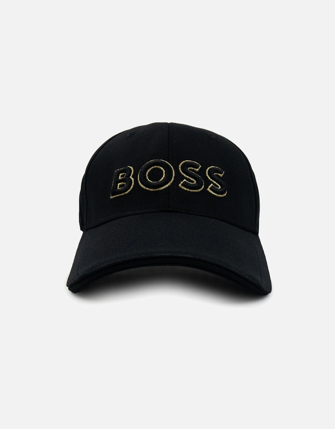 Knitted-piqué Six-panel Cap With Embroidered Logo Black 003, 5 of 4