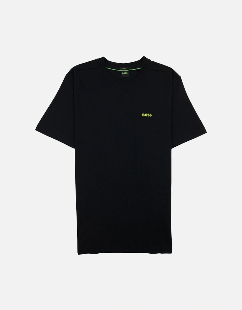 Contrast Printed Logo Tee Black 003