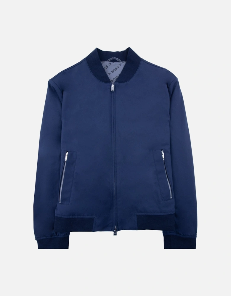 Slim-fit Jacket In Performance-stretch Jersey Navy 404