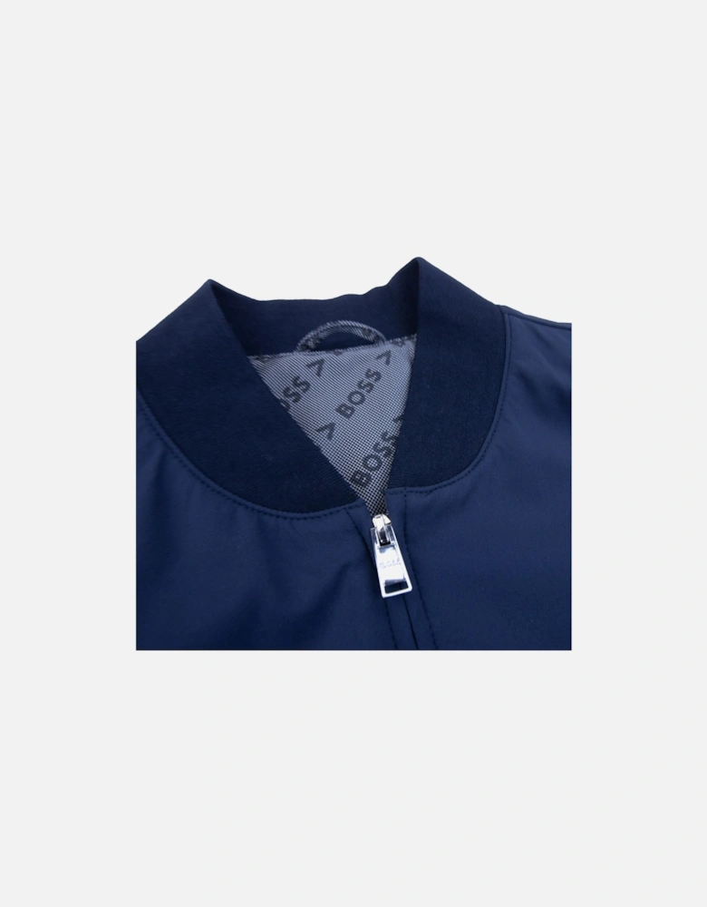 Slim-fit Jacket In Performance-stretch Jersey Navy 404