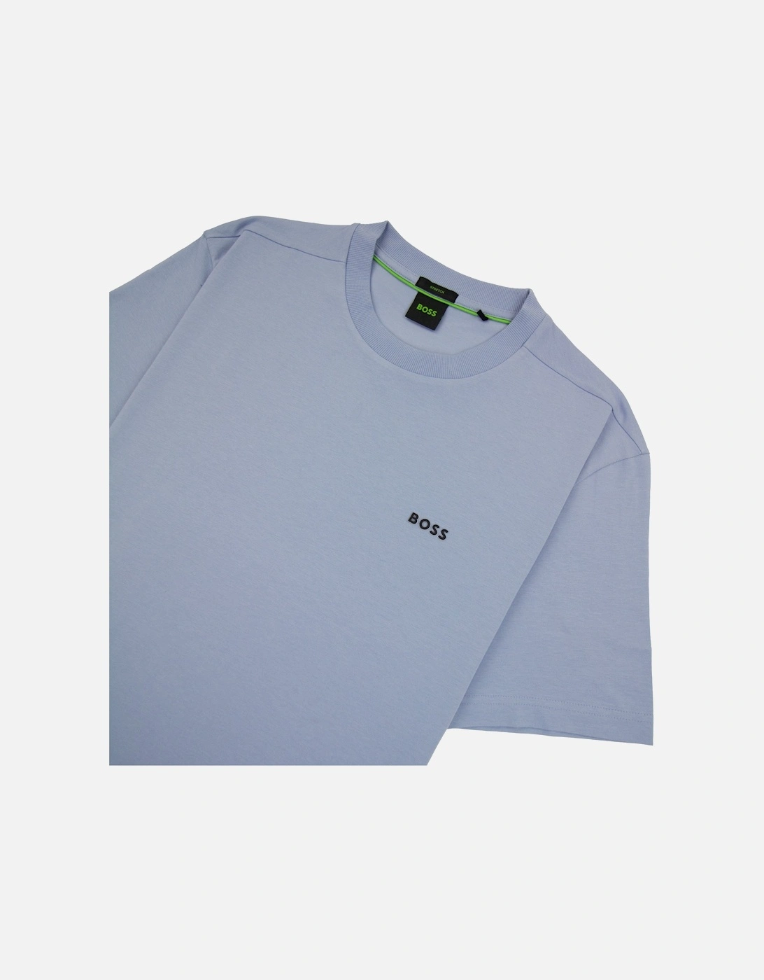 Contrast Printed Logo Tee Sky Blue