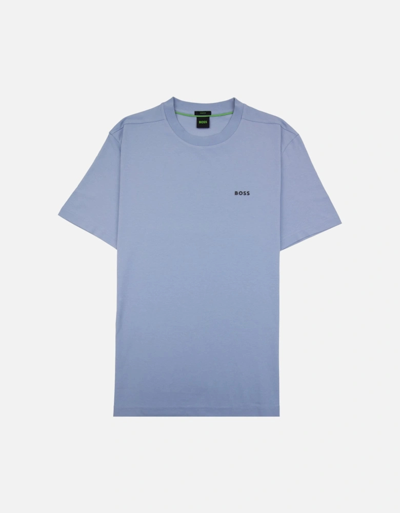 Contrast Printed Logo Tee Sky Blue
