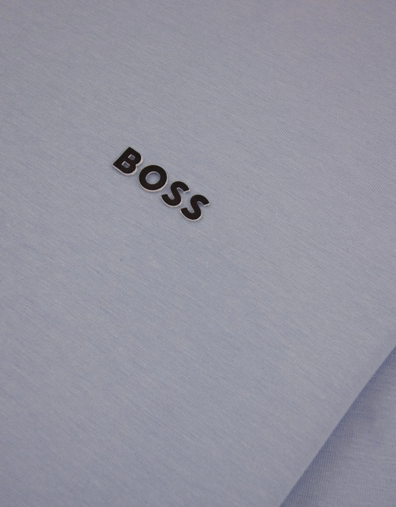 Contrast Printed Logo Tee Sky Blue