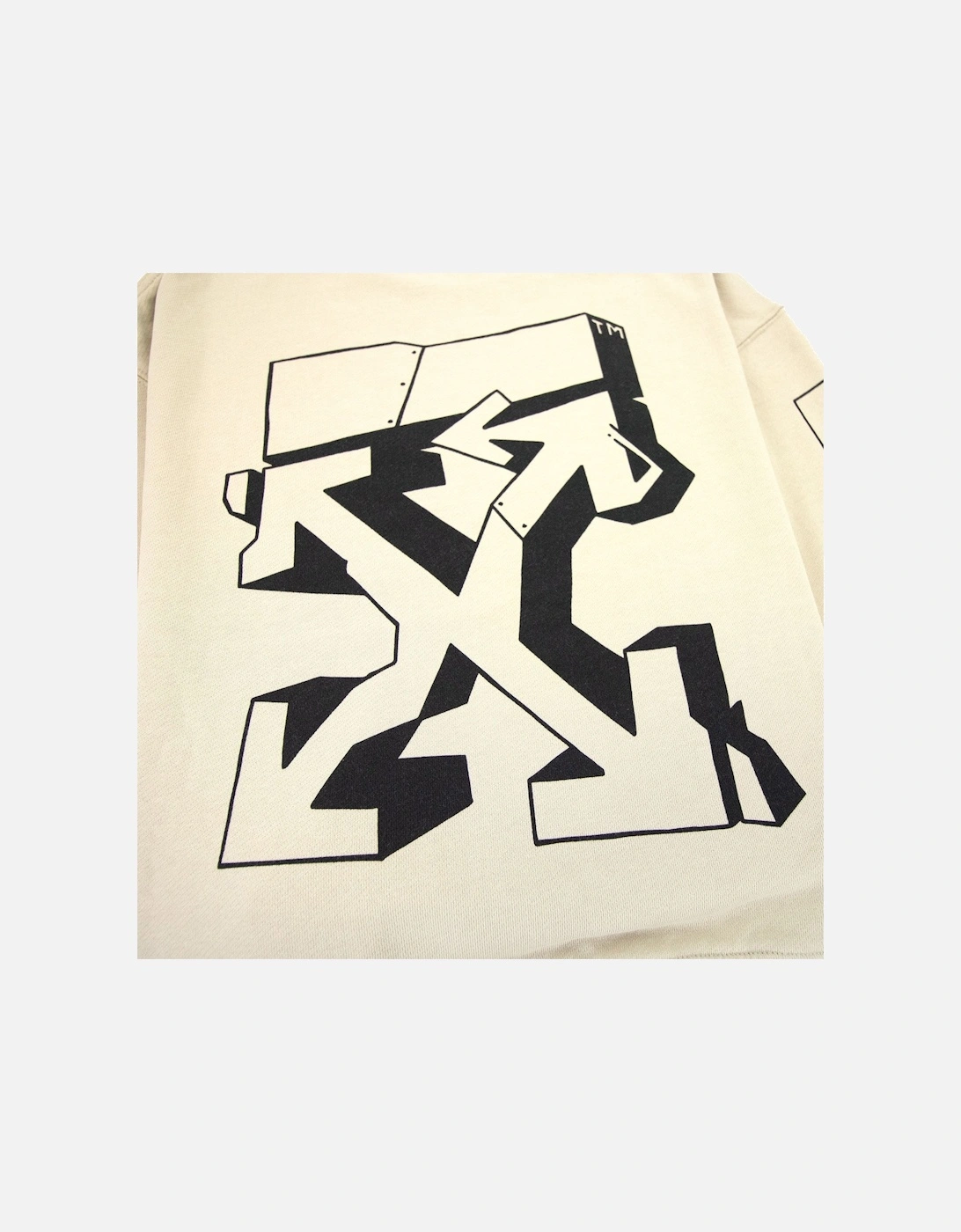Off White Graff Outline Over Crewneck Sweatshirt Dark Sand/black