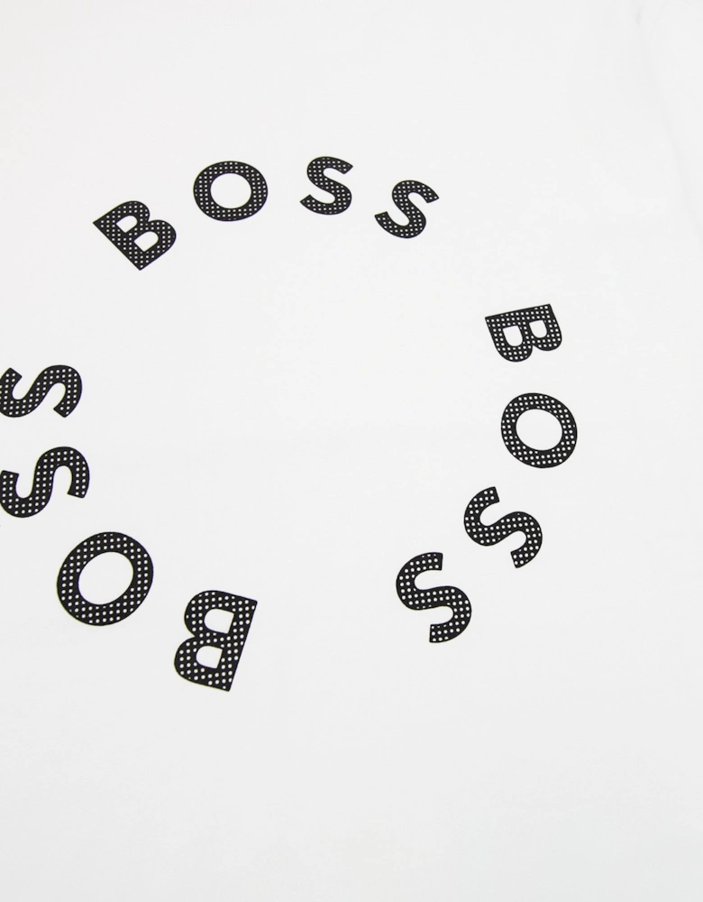Tee 4 Circle Logo Print T Shirt White 100