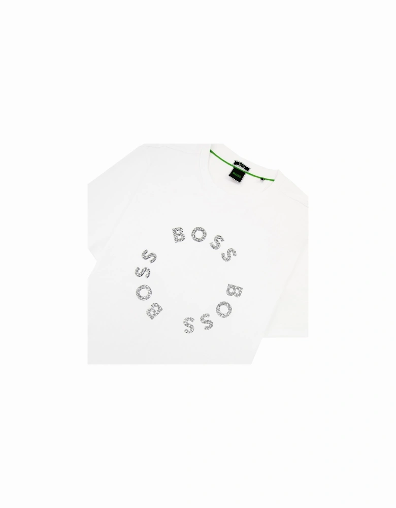 Tee 4 Circle Logo Print T Shirt White 100