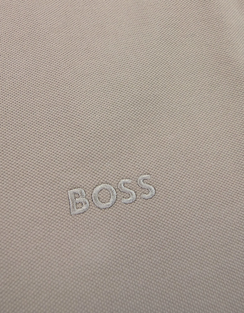 Paule 4 Slim Fit Branded Placket Polo Beige 334