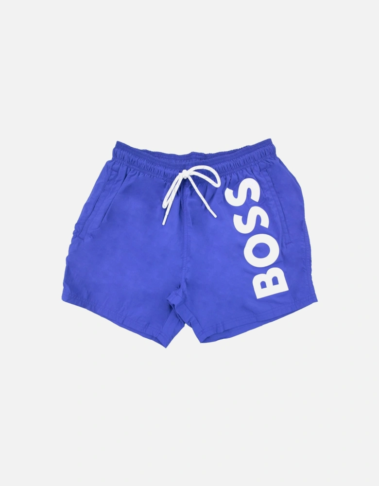 Octopus Large Logo Print Shorts Blue 433