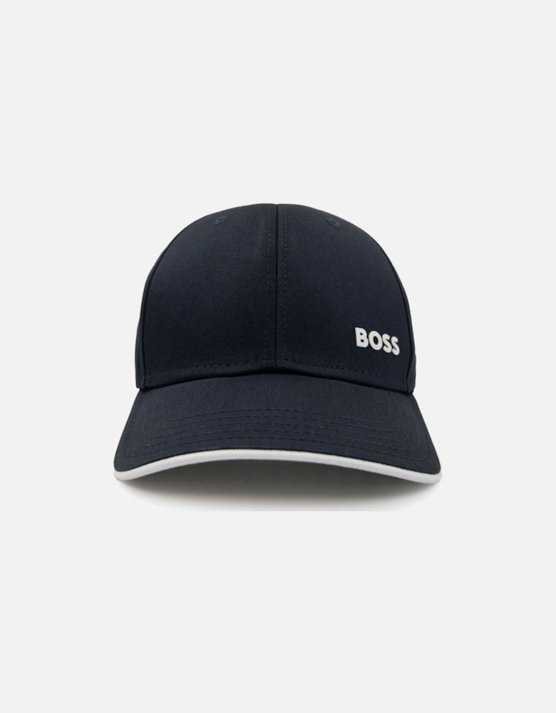 Logo-print Cap In Cotton Twill Navy 402