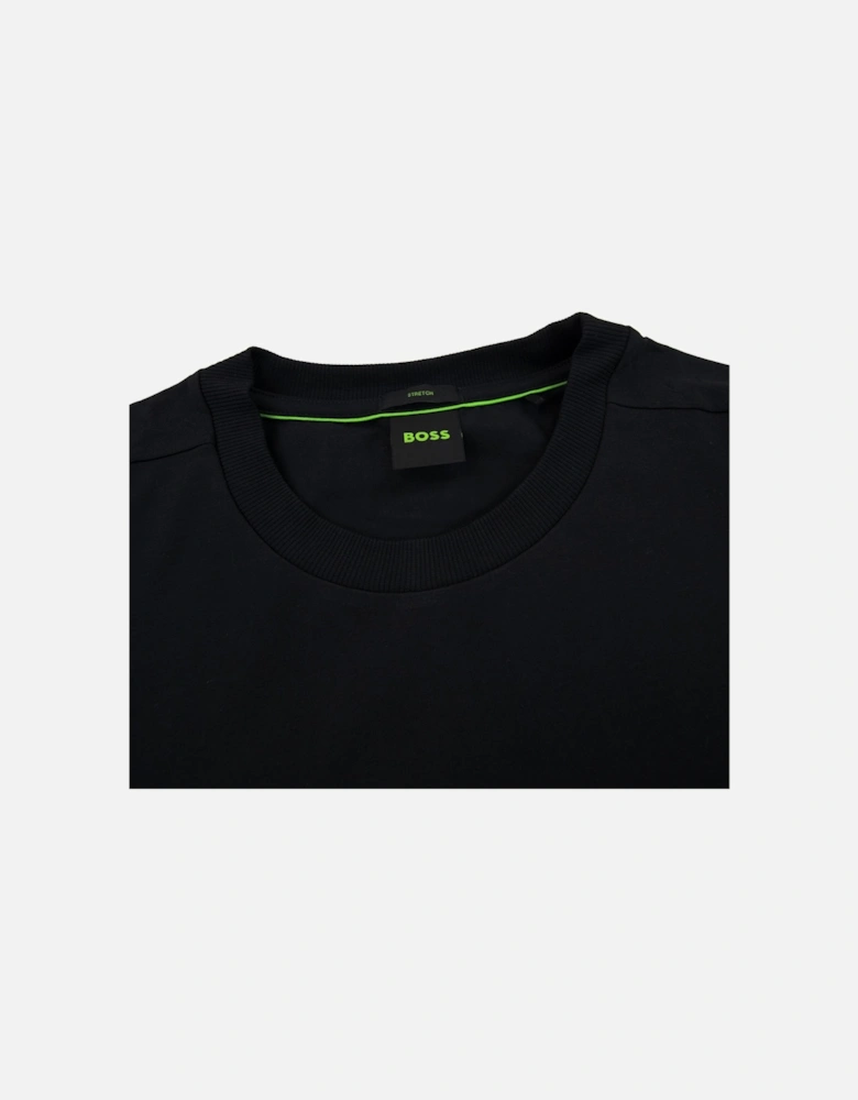 Contrast Printed Logo Tee Black 004