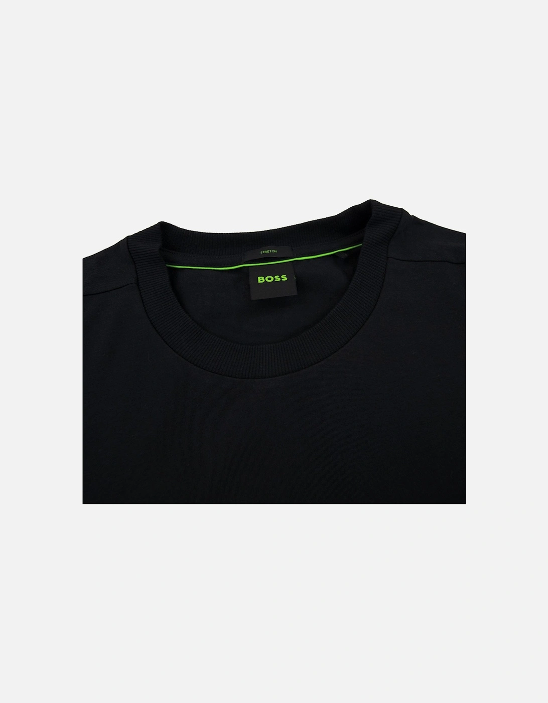 Contrast Printed Logo Tee Black 004