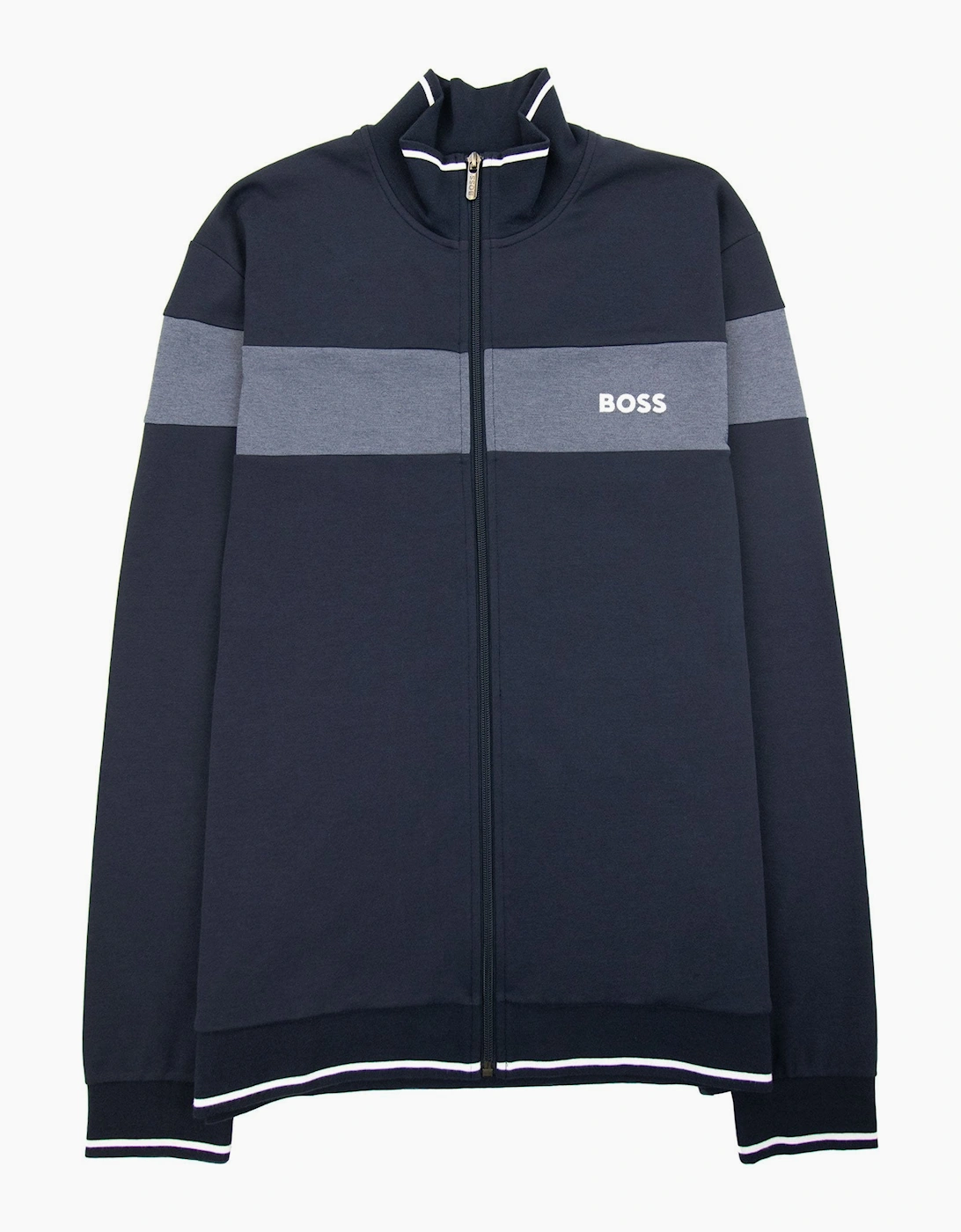 Men's Hugo Boss Contrast Insert Logo Tracksuit Jacket Dark Navy 403 - Size: 44/Regular