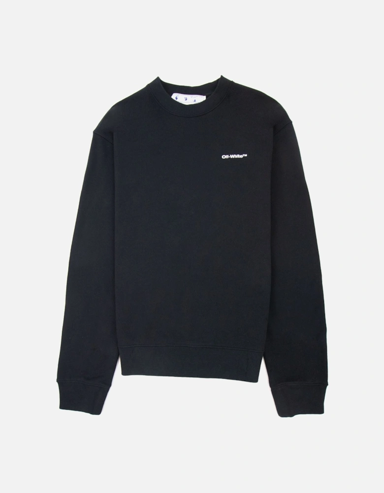 Off White Wave Outline Diag Slim Crewneck Black